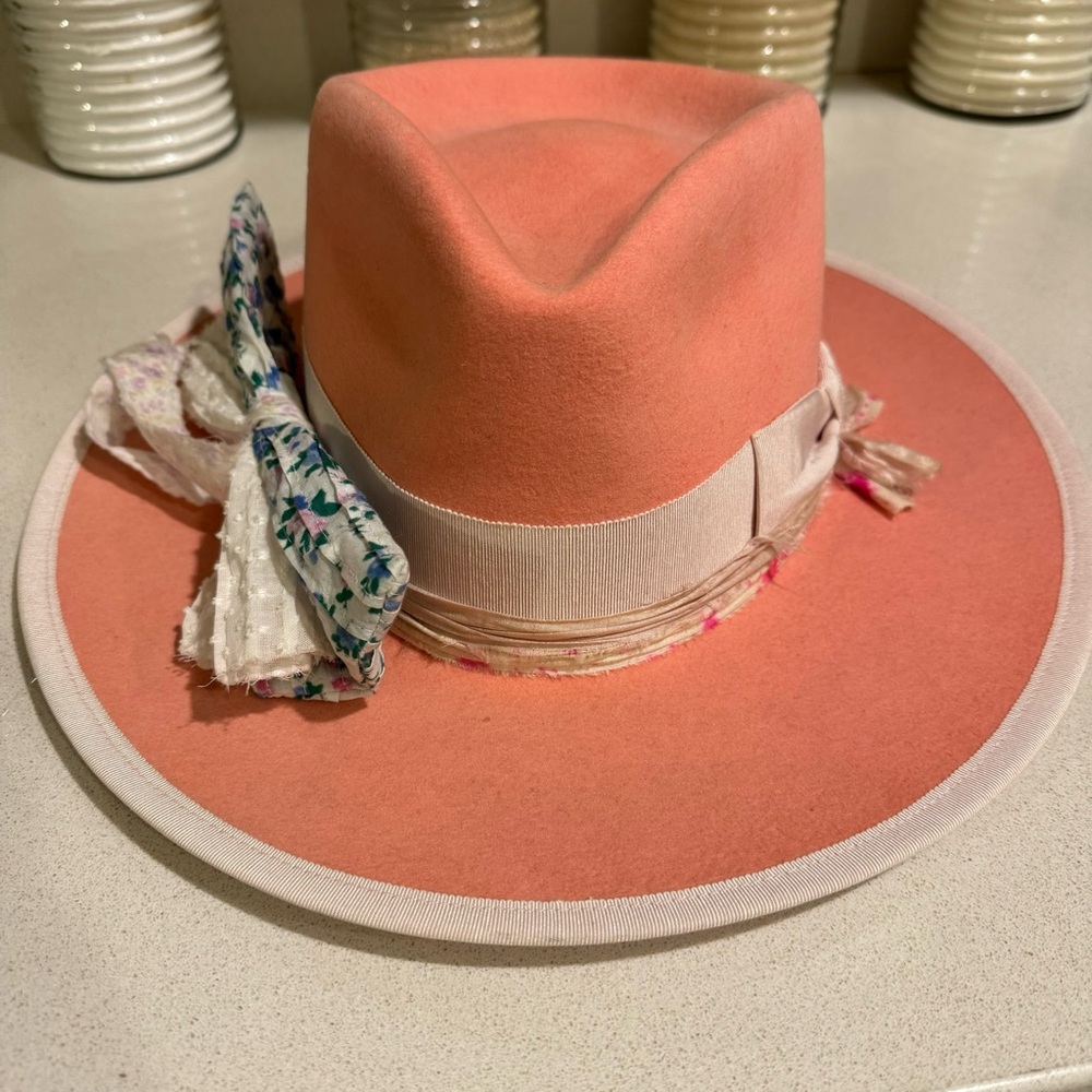 Teressa Foglia x LoveShackFancy Mimi Fedora Hat 7 3/8
